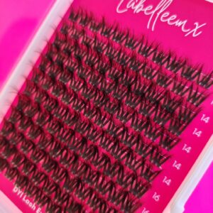 Labelleemx 120 Extensiones de Pestañas WHISPY DYI estilo FD16 tamaños 12 14 y 16 para un look elegante y natural